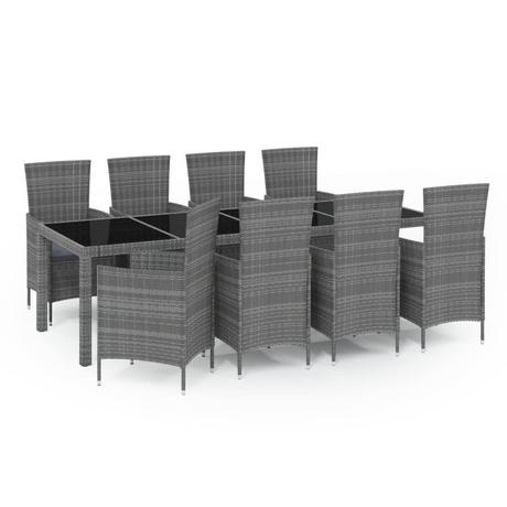 VidaXL set da pranzo da esterno Polirattan  