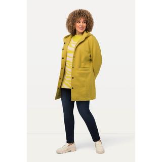 Ulla Popken  Curly-Wool-Jacke, Kapuze, feine Struktur, leicht 