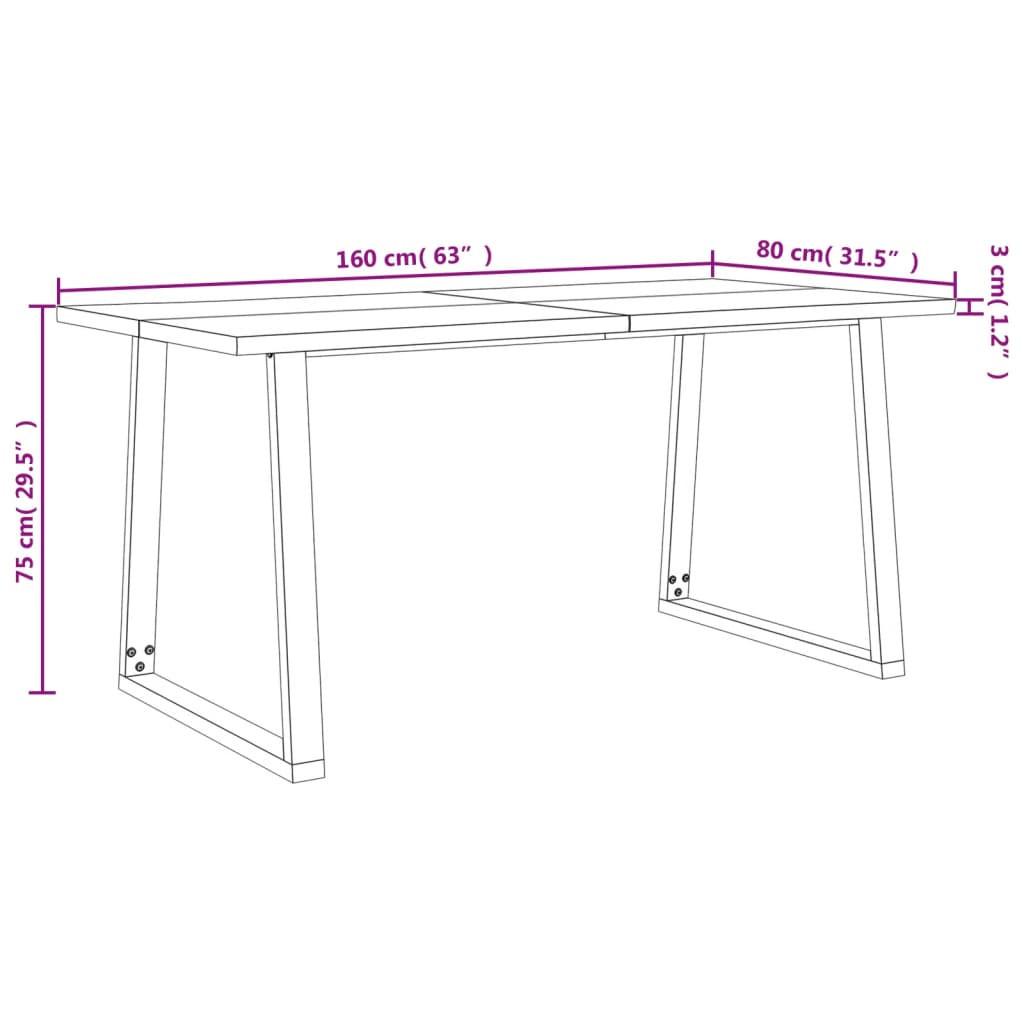 VidaXL Table à manger bois d'acacia  