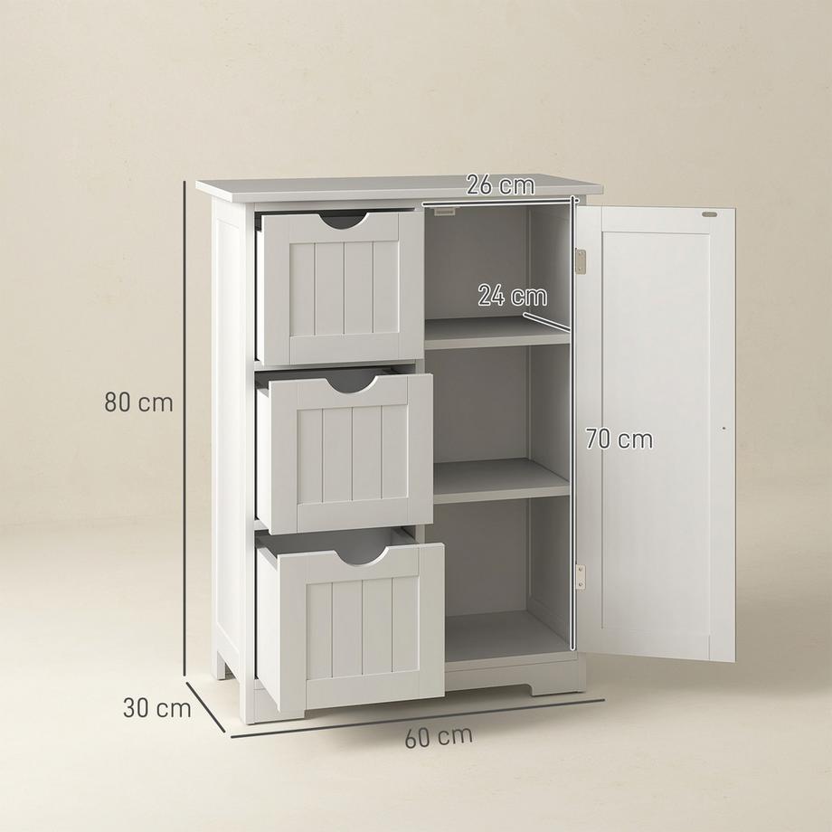 HOMCOM Armoire de toilette  