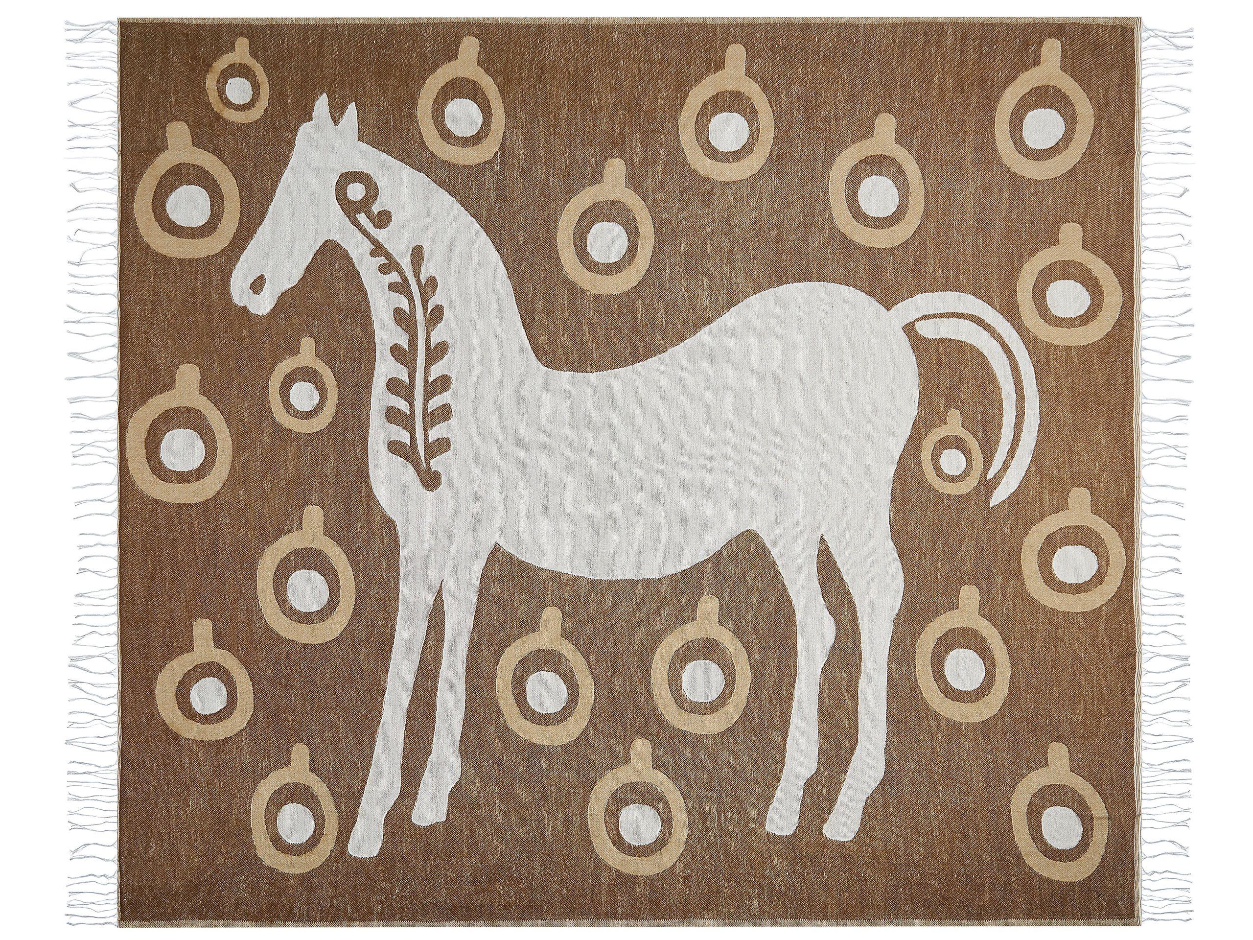 Beliani SIDDHA Coperta in Acrilico Boho  