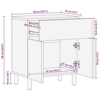 VidaXL comodino Legno multistrato  