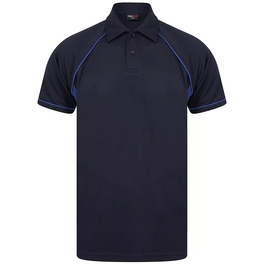 Finden & Hales - Performance Paspel Polo Shirt, für Herren, Blau, Größe M
