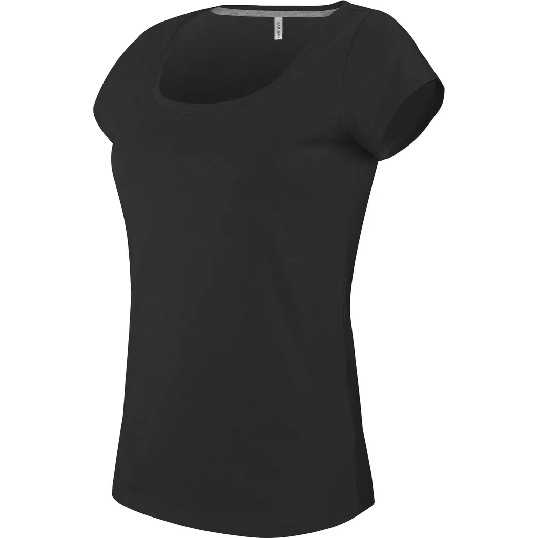 Kariban - t-hirt col bateau, für Damen, Schwarz, Größe S