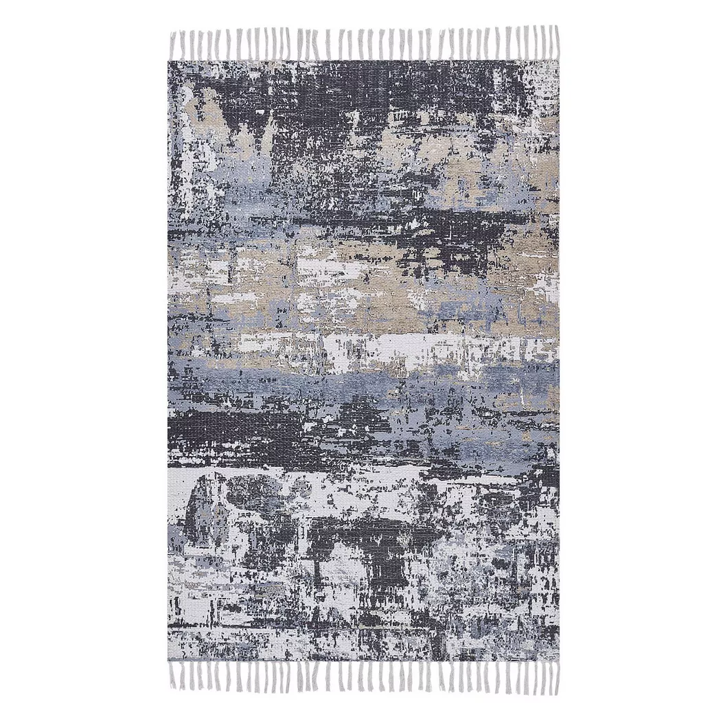 Beliani - Teppich aus Polyester  KONAKLI, 140 cm, Weiss Bedruckt