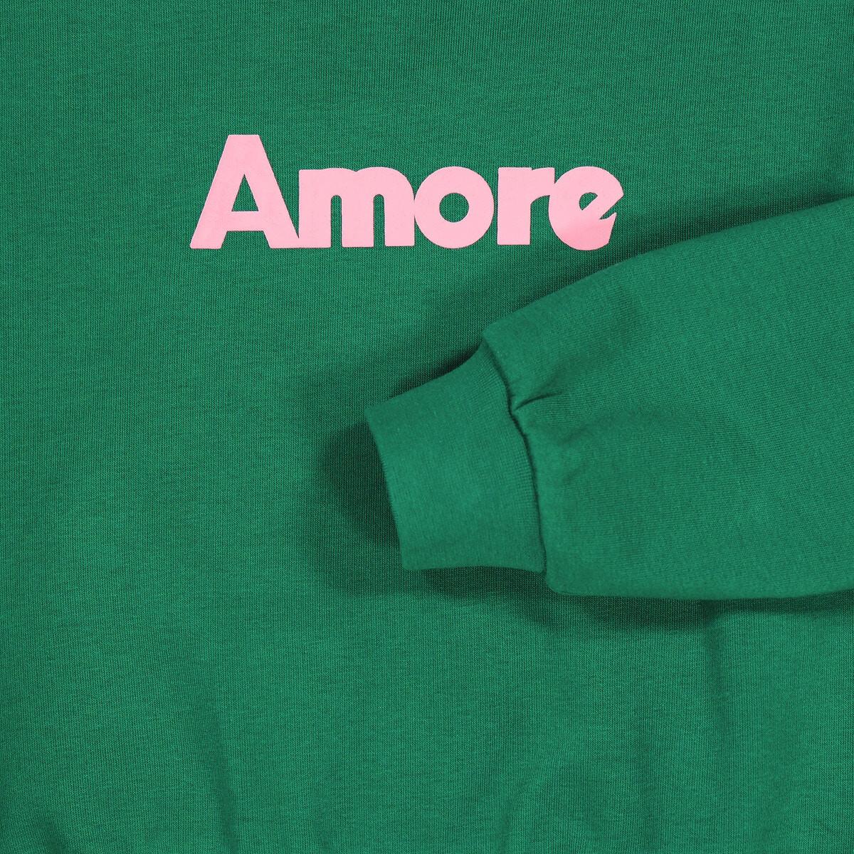 La Redoute Collections  Rundhals-Sweatshirt mit Schriftzug Amore 