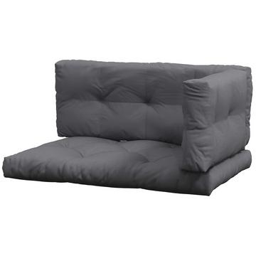 Palettenkissen 3Er-Set Bankauflage Sitzkissen Mit Uv-Schutz Gartenbankauflage Polsterauflage Für Garten, Balkon Dunkelgrau