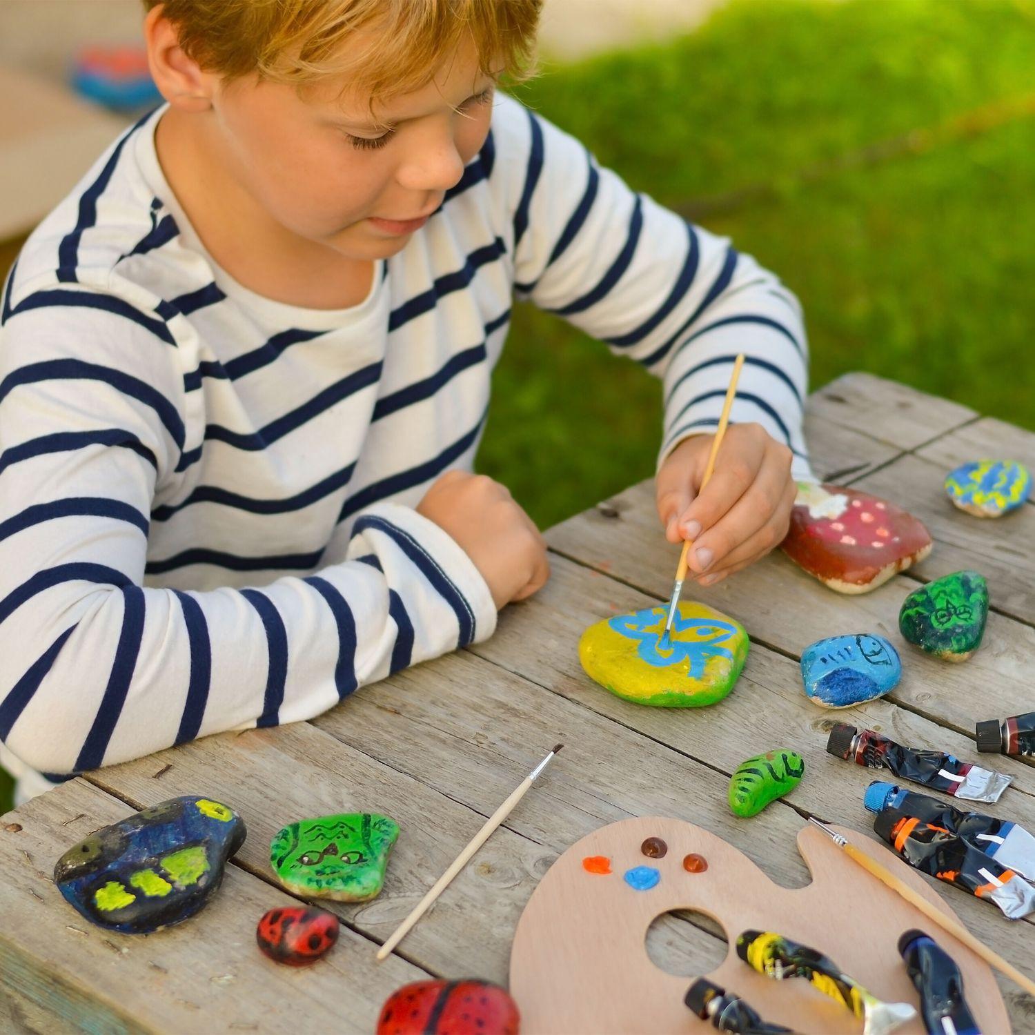 B2X Dunkelgraue Steine ​​zum Bemalen  