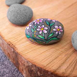 B2X Dunkelgraue Steine ​​zum Bemalen  