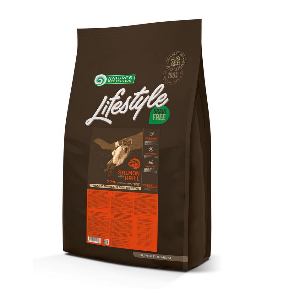Nature's Protection Lifestyle  Grain Free Adult, Small & Mini mit Lachs und Krillgarnele 