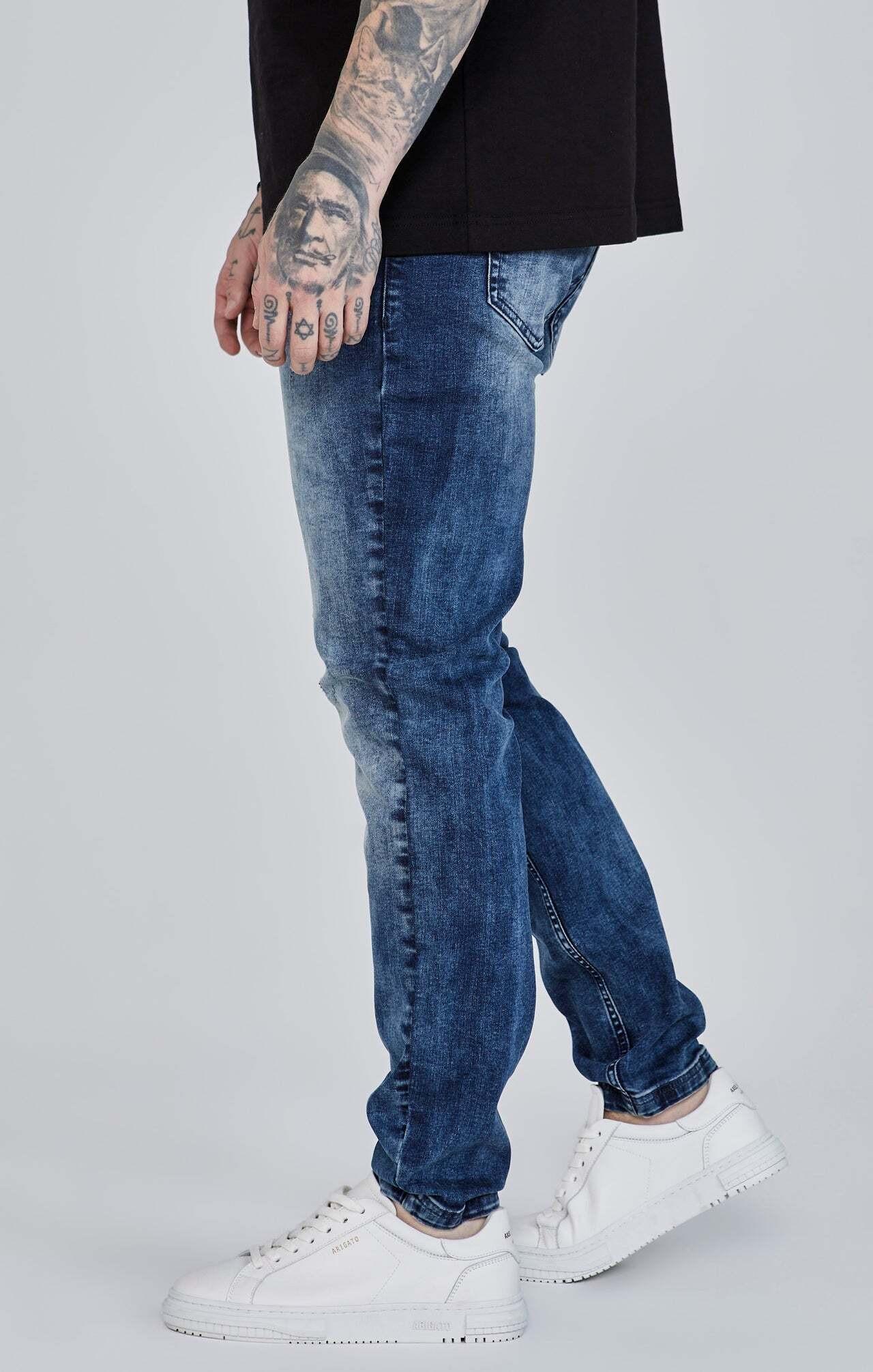 Sik Silk Jeans Distressed Slim Fit  