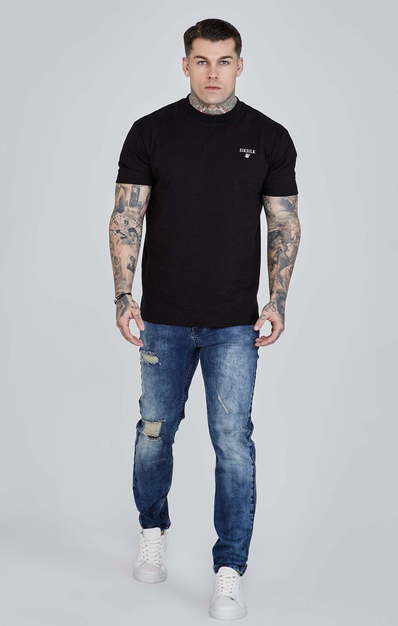 Sik Silk Jeans Distressed Slim Fit  