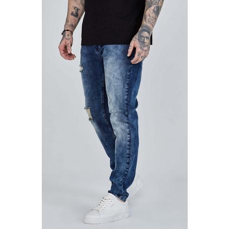 Sik Silk Jeans Distressed Slim Fit  