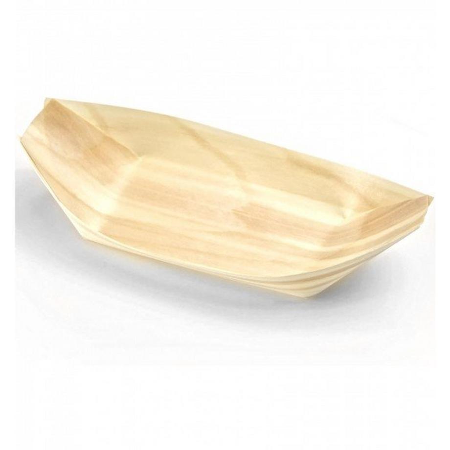 Holzboot (Fingerfood-Schalen, 11 x 21.5 cm, 50 Stück)
