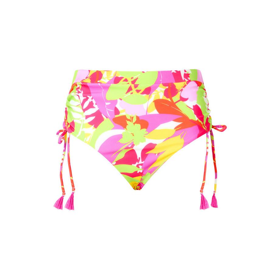 Joe Browns Culotte Bain Taille Haute Imprimé Feuilles Tropicales avec Lien à Pampilles  