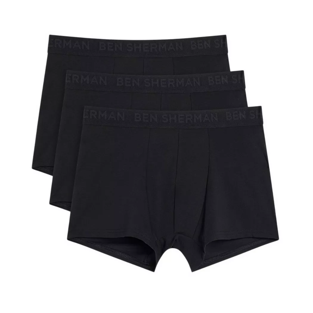 BEN SHERMAN - Boxershorts (3erPack), für Herren, Schwarz, Größe L