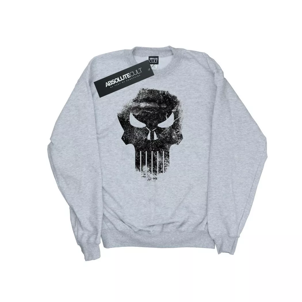 MARVEL - The Punisher Distrressed Skull Sweatshirt, für Herren, Grau, Größe XL