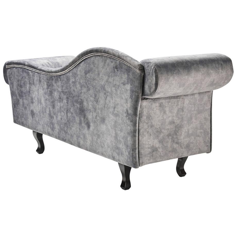 Beliani Chaise longue côté gauche en Velours Traditionnel LATTES II  