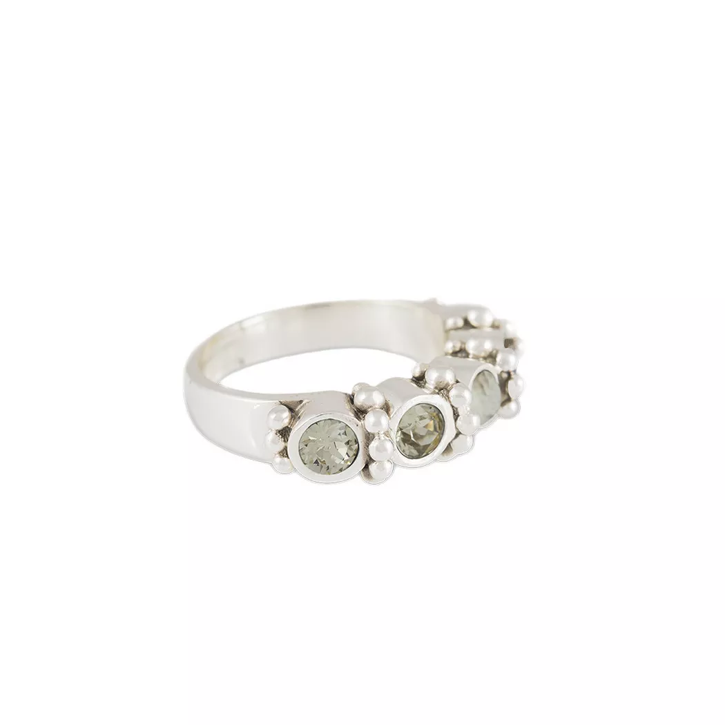 Steinkult - "Ring mit Steinen ""Mia""", 56, Taupe