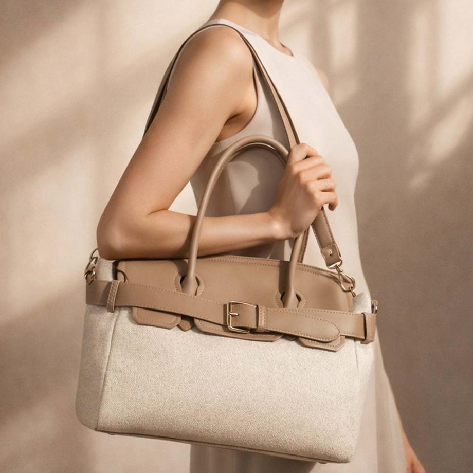 Gallantry Mini Handtasche Ecru Canvas  