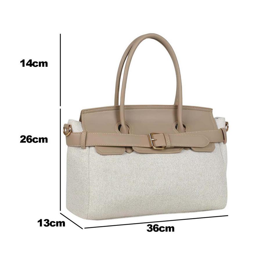 Gallantry Mini Handtasche Ecru Canvas  