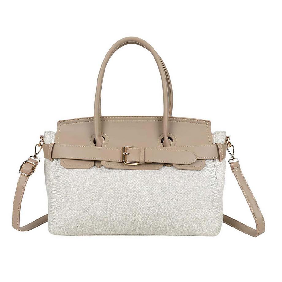 Mini Handtasche Ecru Canvas