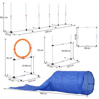 PawHut Ensemble d'agilité pour animaux de compagnie  