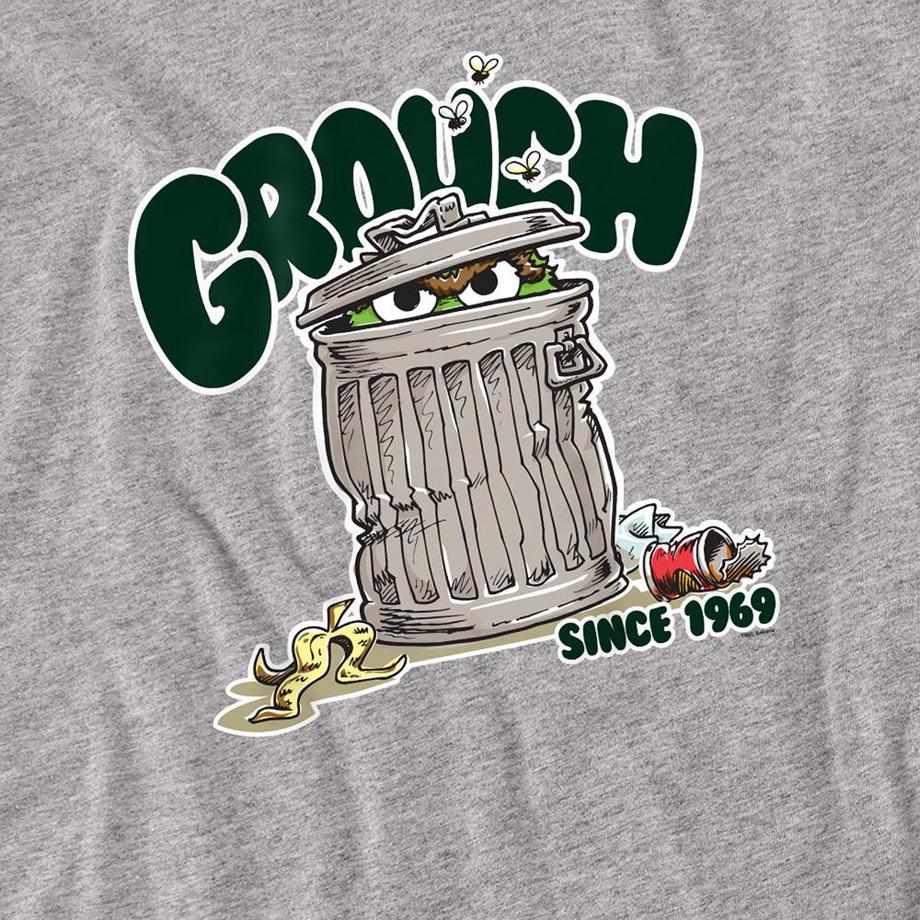 Sesame Street T-Shirt Manches Longues Chiné avec Imprimé Graphique  