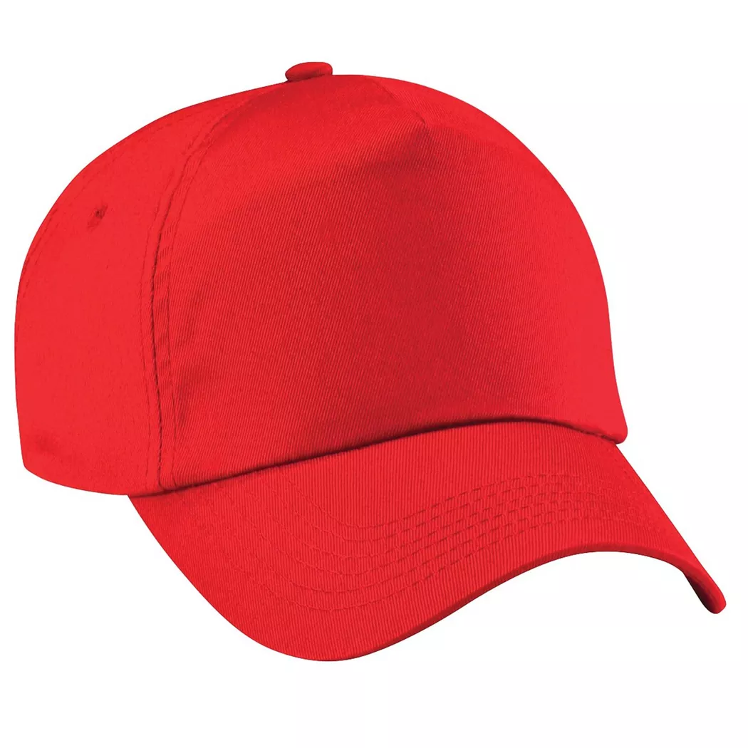 Beechfield - Baseballkappe mit 5 Paneelen (2 StückPackung), für Damen, Rot Bunt, Größe Onesize