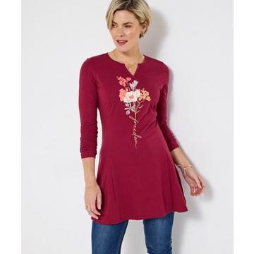 Tunique en jersey à imprimé fleuri
