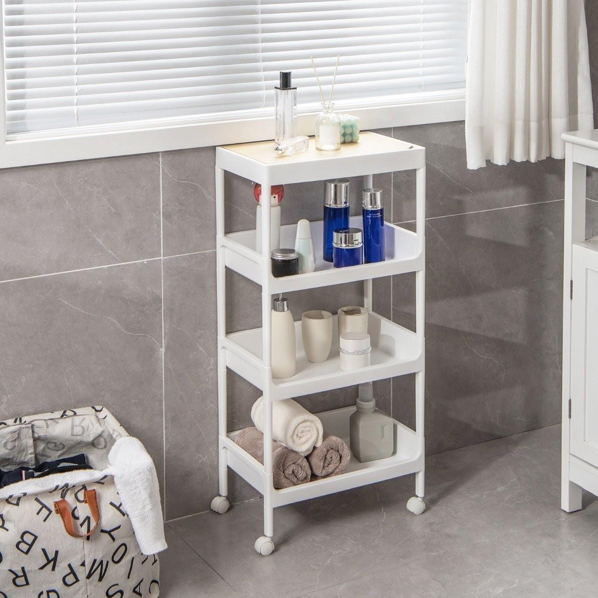 B2X 4-stufiger Mehrzweckwagen rollender Aufbewahrungswagen mit abnehmbarem Tablett  