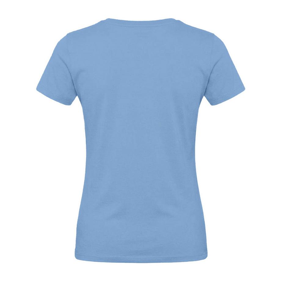 B and C T-Shirt Coupe Féminine avec Col Côtelé  