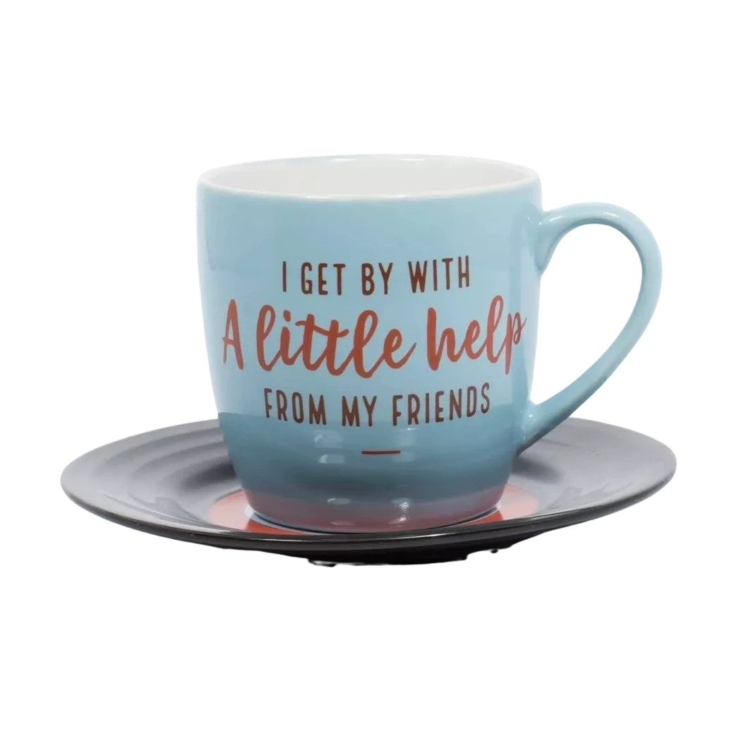 Mugs - Set Lyrical Mug Friends, 250 ml, Bleu