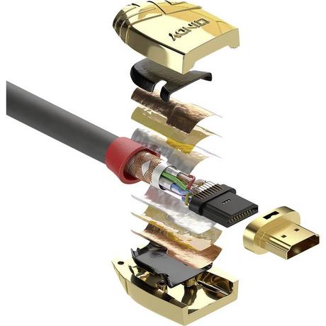 LINDY  LINDY Câble HDMI standard 15m, Gold Line 