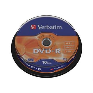 Verbatim  Verbatim - 10 x DVD-R - 4.7 GB 16x - mattsilber - Spindel 