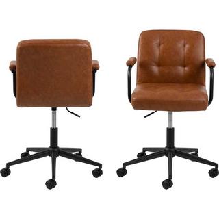mutoni Sedia da ufficio con braccioli Rika cognac  