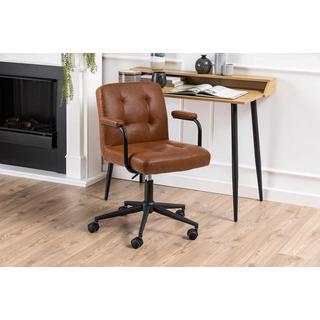 mutoni Chaise de bureau avec accoudoirs Rika cognac  