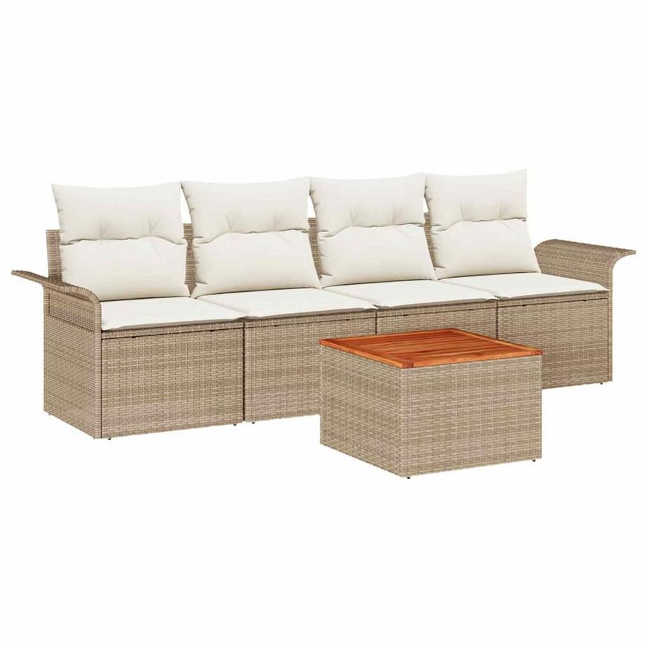Gartensofa-set poly-rattan