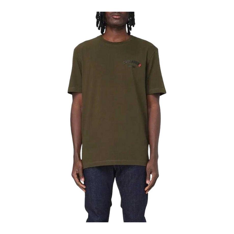 DSQUARED2  Maglietta Regolare Logo Gommato Cotone 