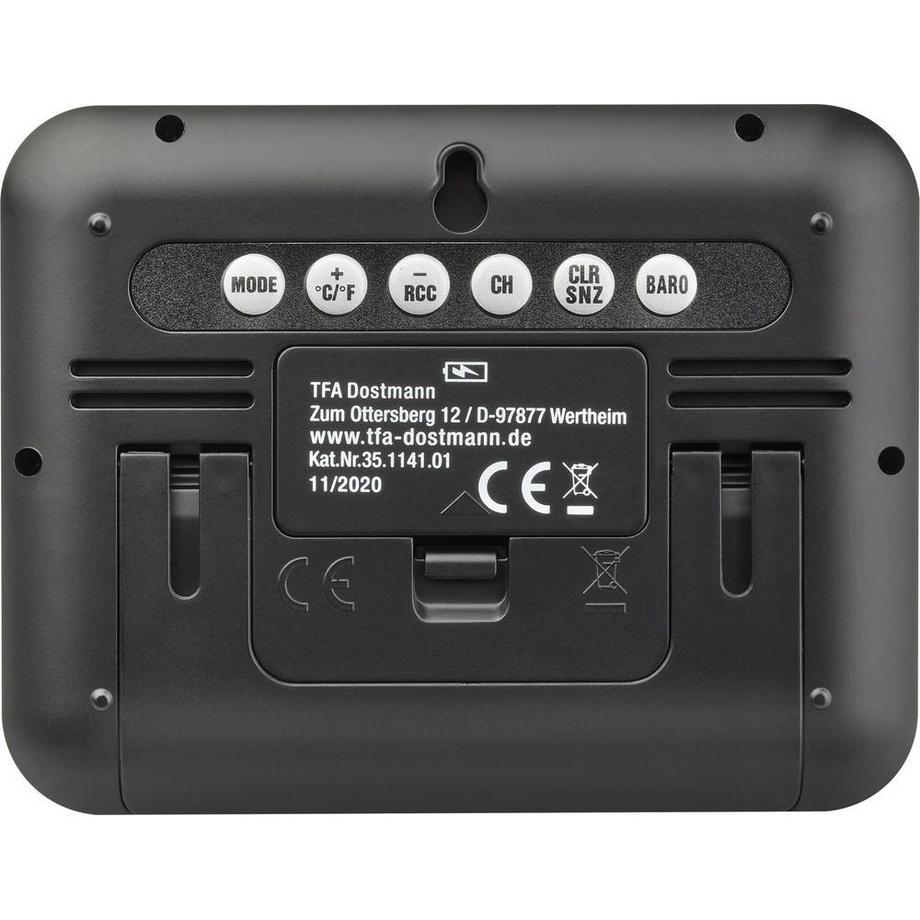 TFA TFA-Dostmann 35.1141.01 stazione meteorologica digitale Nero Batteria  