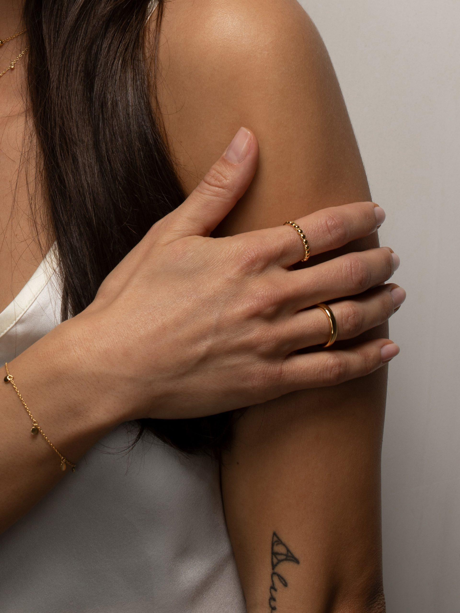 PHANTASYA  Ring aus Kugeln 1485 Rhodiniert 