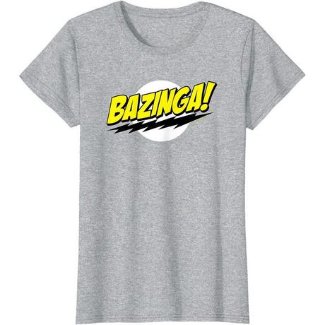 The Big Bang Theory Bazinga Grafikdruck Slim Fit T-Shirt  