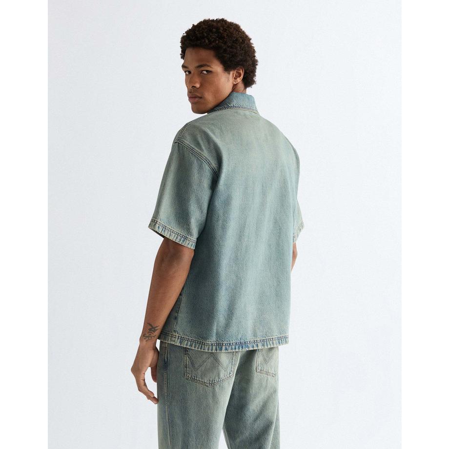 Wrangler Camicia in denim maniche corte  