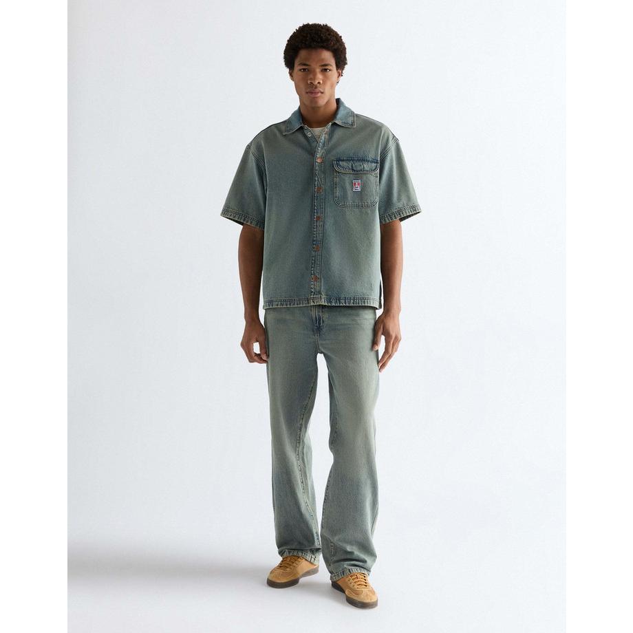 Wrangler Camicia in denim maniche corte  