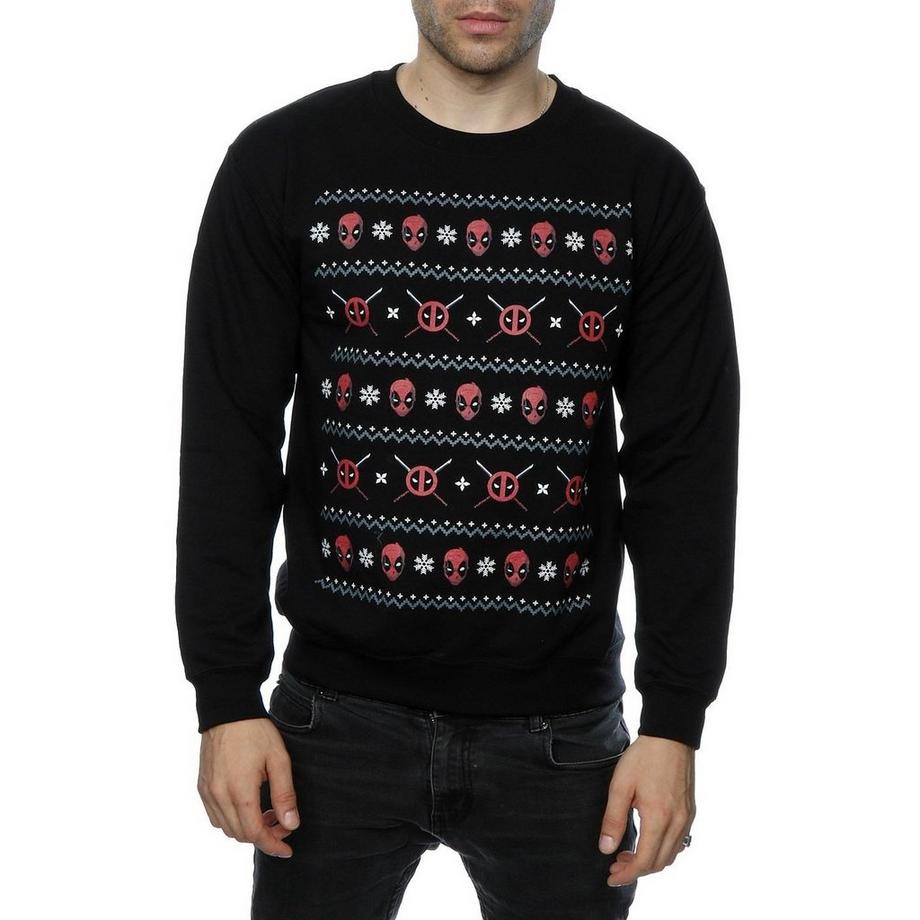 MARVEL Deadpool Motivo Fair Isle Felpa  
