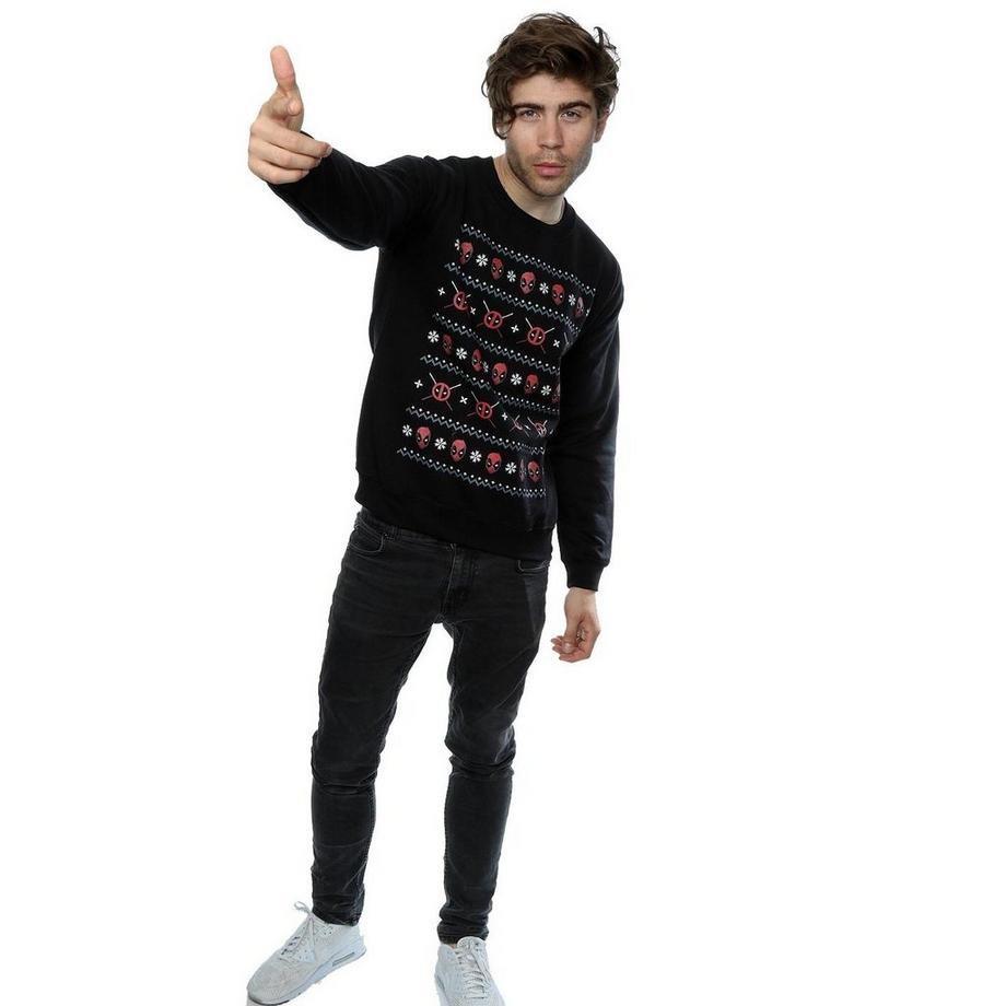 MARVEL Deadpool Motivo Fair Isle Felpa  