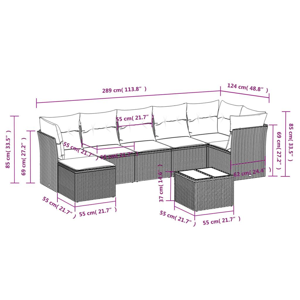 VidaXL Ensemble de canapés de jardin rotin synthétique  