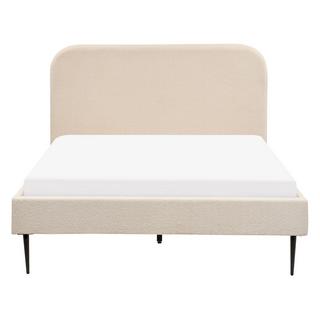 Beliani Lit avec sommier en Bouclé Glamour FLAYAT  