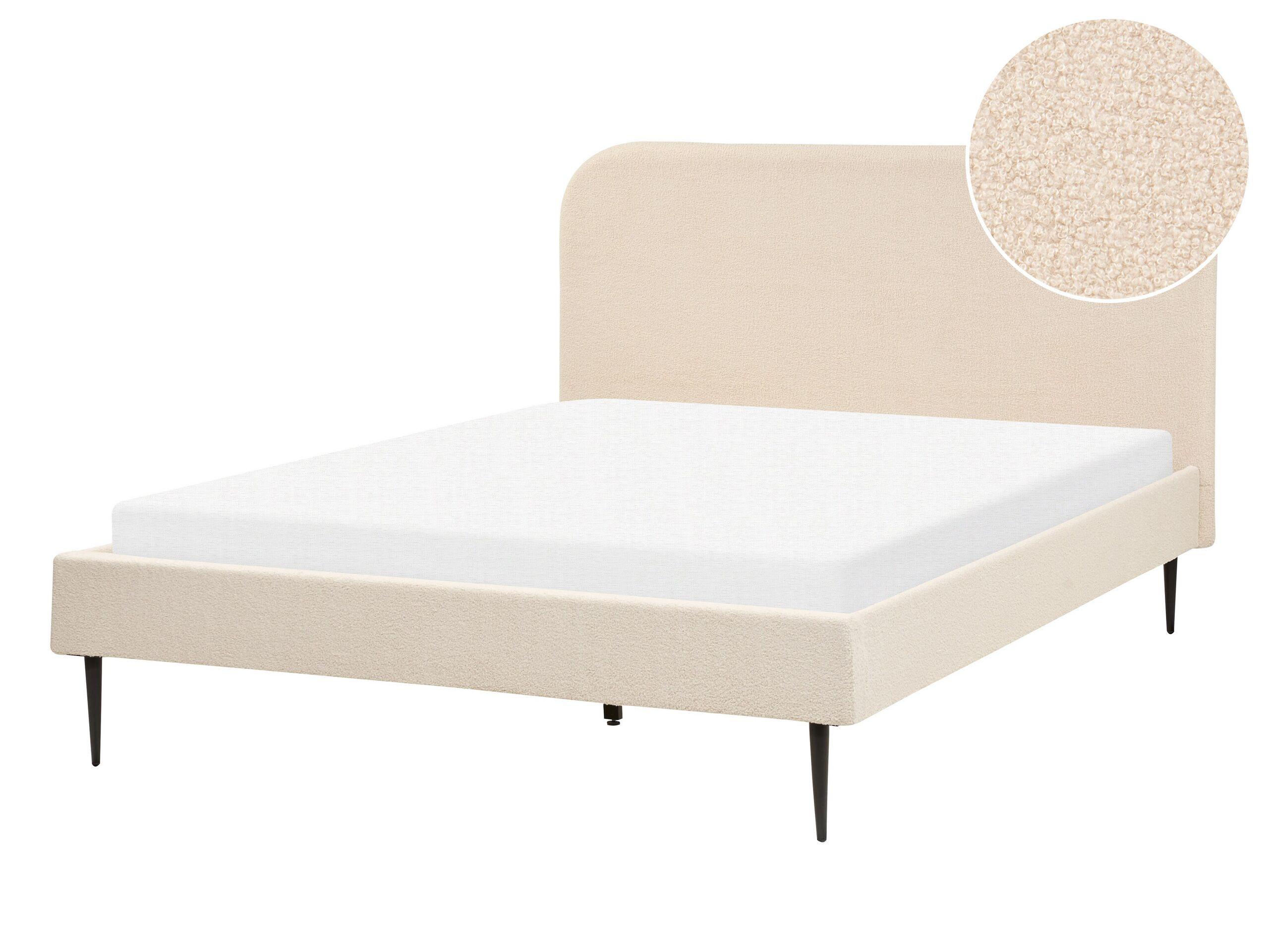 Beliani Letto con rete a doghe en Bouclé Scandinavo FLAYAT  