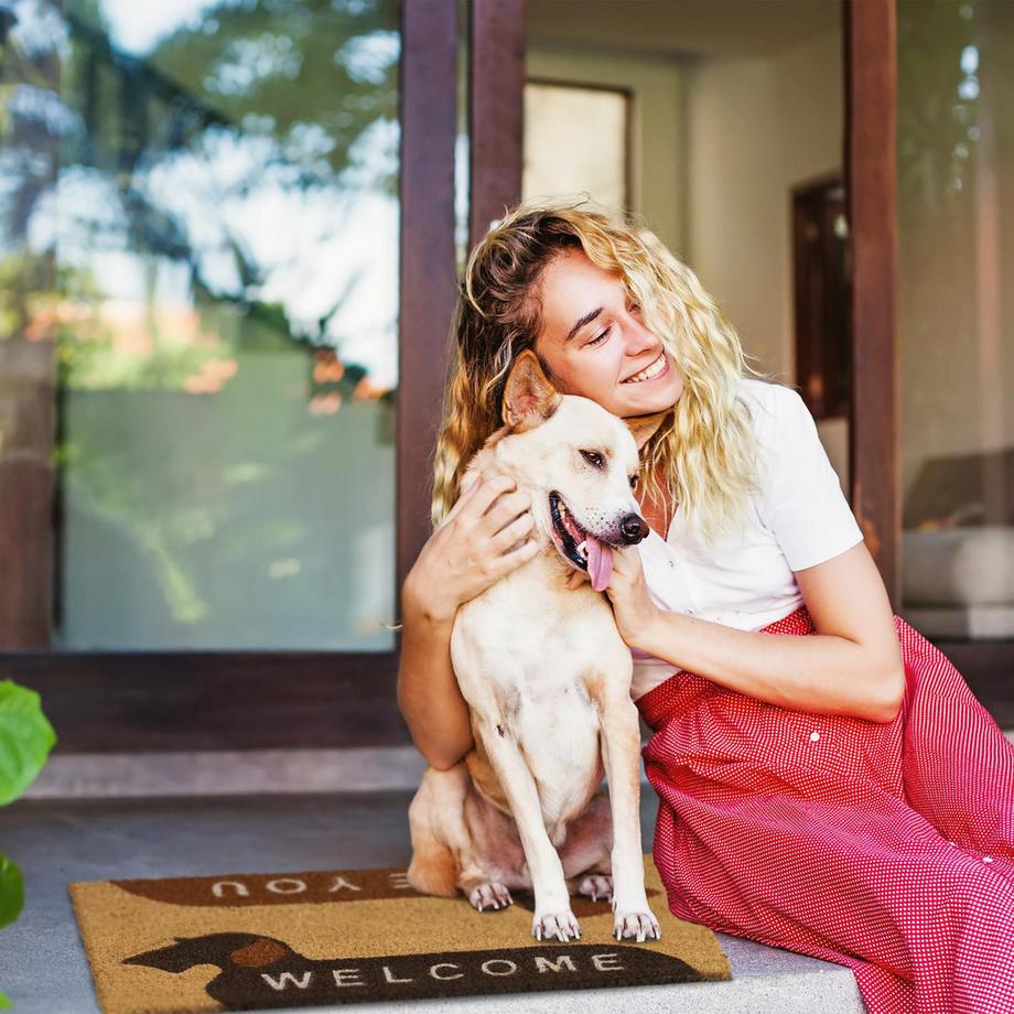 B2X Fußmatte Kokosfaser "Willkommen/Bis bald"  